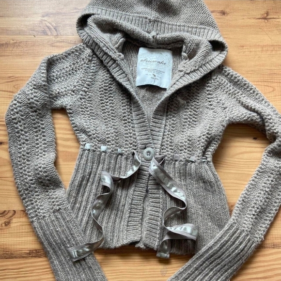 Abercrombie & Fitch Hooded Cardigan Vintage Y2K - Picture 1 of 5